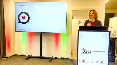 Friederike Dahns, Leiterin der Unterabteilung "Steuerung OZG und Digitalisierungsvorhaben" im Bundesministerium des Innern und für Heimat (BMI), sprach Grußworte. 